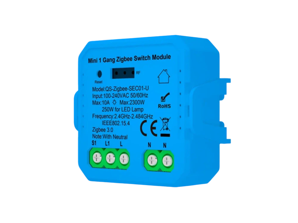 ANTIK Smart Mini 1 Kanálový prepínací modul Zigbee s Neutrálom