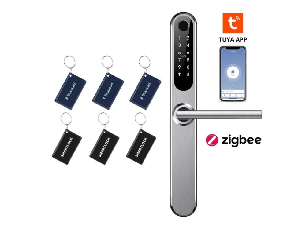 Inteligentná kľučka Tuya H1 ZigBee strieborná