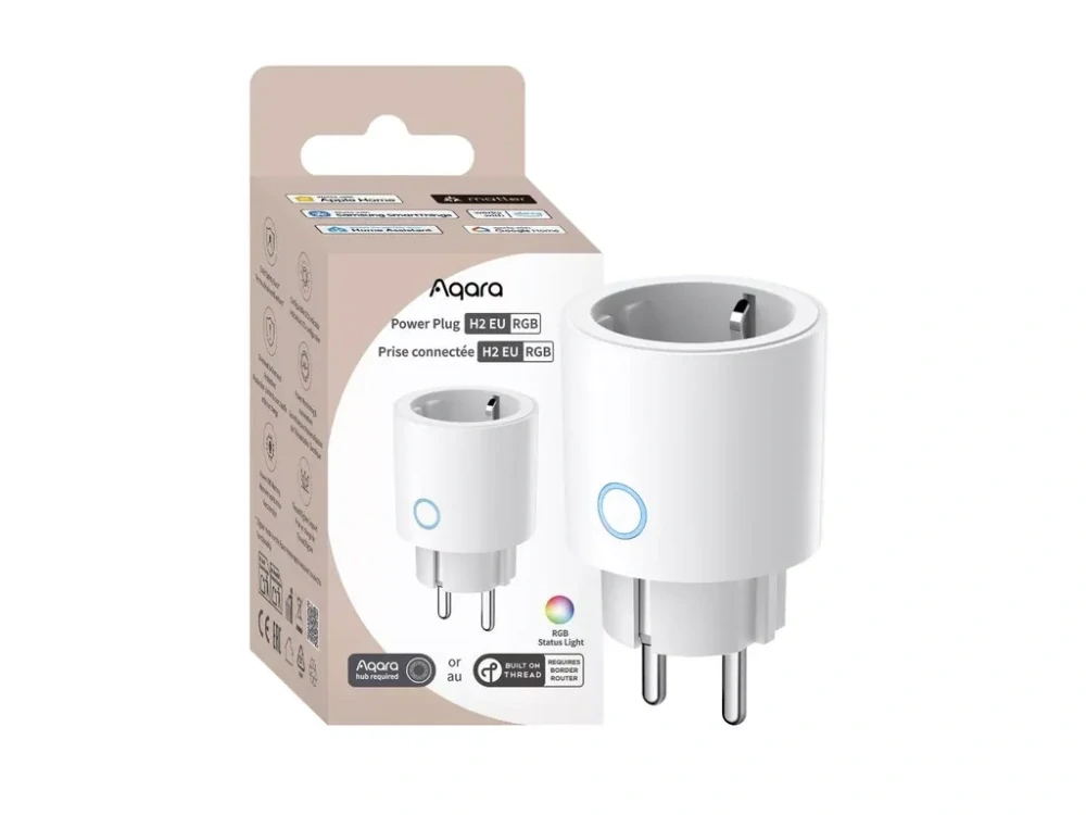 Aqara Power Plug H2 EU RGB – Zigbee/Thread zásuvka
