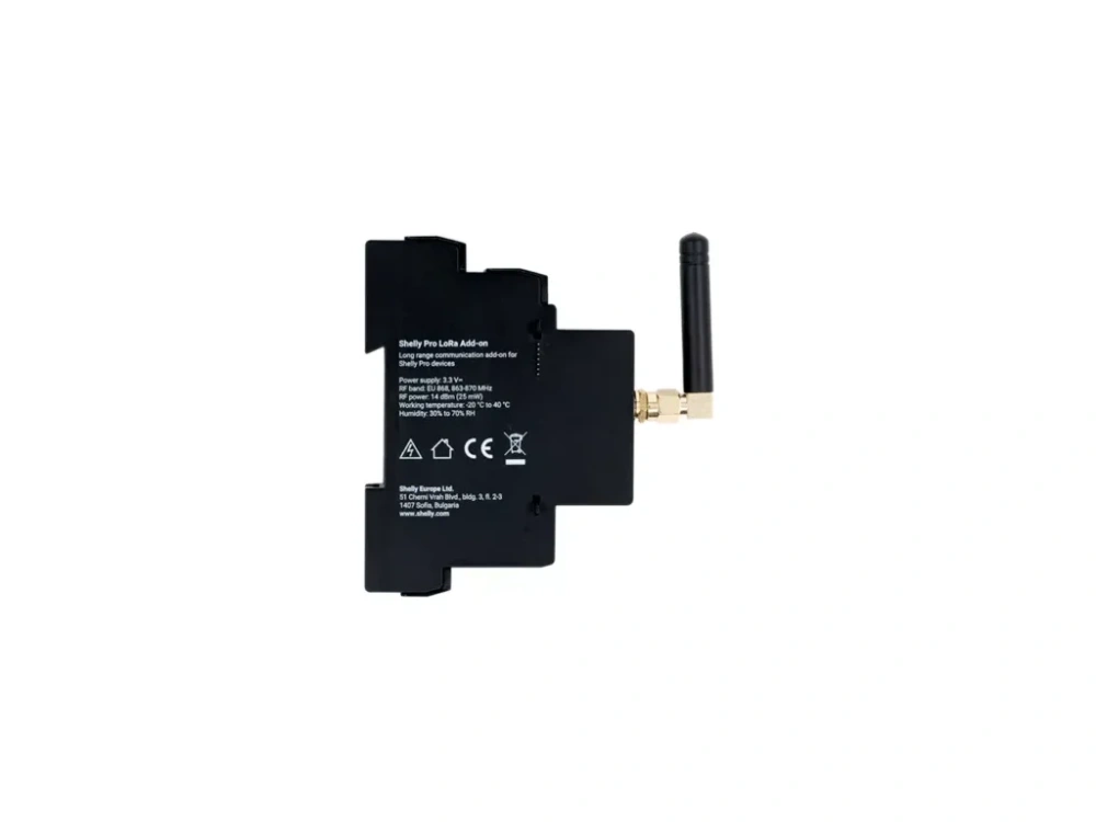 Shelly Pro LoRa Add-on – DIN modul s dosahom 5 km