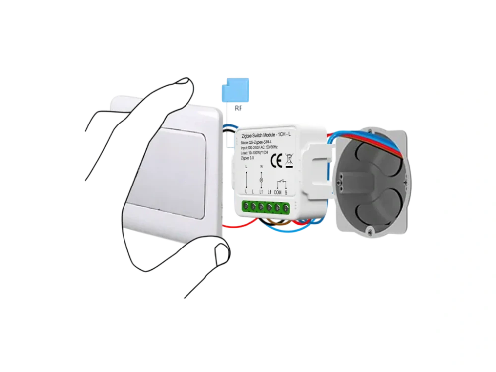 ANTIK Smart 1 Kanálový prepínací modul Zigbee bez neutrálu