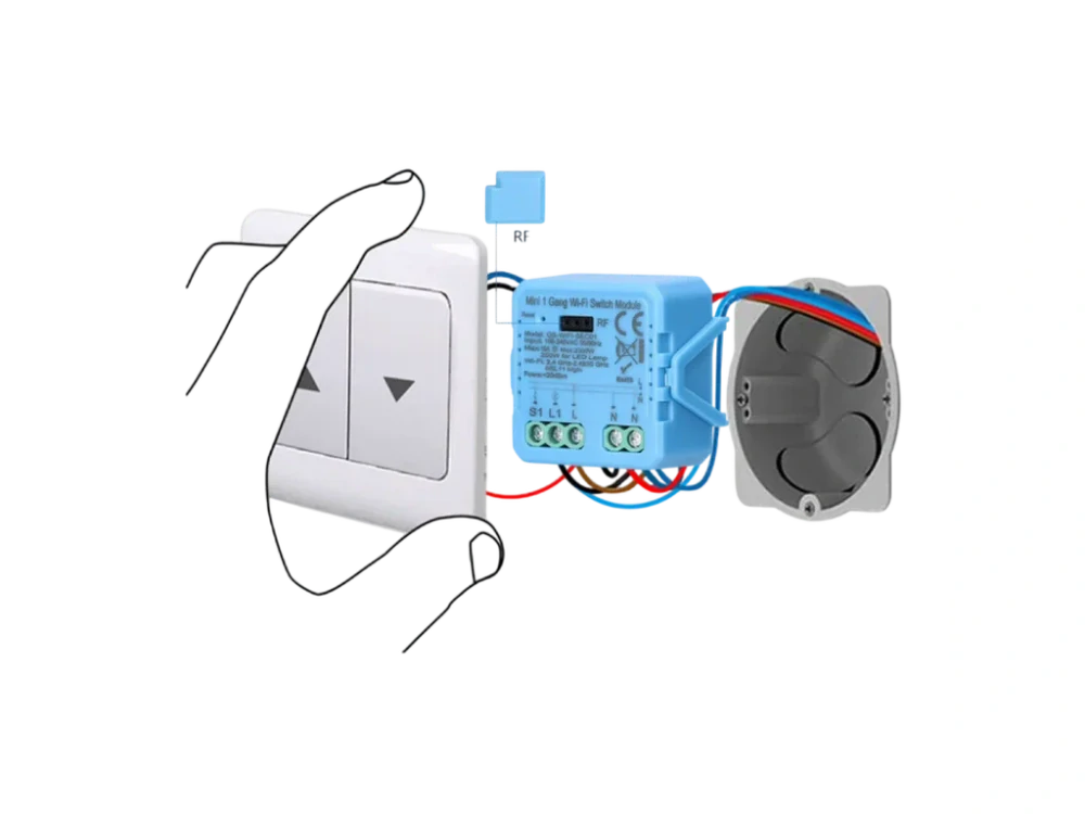 ANTIK Smart Mini 2 kanálový prepínací modul Zigbee s Neutrálom