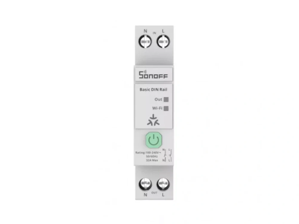 Sonoff Basic DIN Rail BASIC-1GSP – Matter Wi-Fi relé 32A